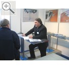 IHM Internationale Handwerksmesse 2005. Claus Dienelt, immer zur Stelle. Auch wenn es um Fragen zu Unterflurbhnen oder der Neubauplanung geht.  