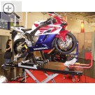 WerkstattWest 2005 Matthies prsentierte eine highend Motorrad Scherenhebebhne inklusive hydraulischer Hubvorrichtung. Echt pfiffig.  