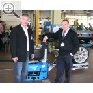 Hausmesse der MB technics und der Scheck-Betz GmbH in der Kfz-Innung zu Nürnberg Haben gemeinsam mit MB technics zur Hausmesse in die Kfz-Innung Nrnberg geladen. Peter Scheck (li.) und Dieter Hein, die beiden Geschftsfhrer der Scheck-Betz GmbH.  