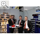 COPARTS Profi Service Tage 2010 André Schubert Verkaufsleiter, Patrick Martin Key Account Manager und Uwe Apitz (v.r.n.l.) SWG Schraubenwerk Gaisbach stellten auf der Messe den neuen B2B Shop von SWG vor.  