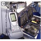 Auf dem AMITEC-Messestand von TEXA Deutschland Der AXONE 2000 von TEXA ist ein Diagnosegert fr PKW, LKW und Motorrder. Texa 
