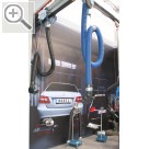 Automechanika 2012 NORFI Absaugtechnik ist auf die Abgasabsaugung in Kfz-Betrieben und Einrichtungen mit Fuhrparks spezialisiert. So zum Beispiel auch in Feuerwehr Depots.  