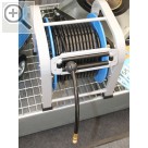 Wessels + Müller Werkstattmesse 2014 FMO NEU: Mobiler Automatik-Schlauchaufroller fr sage und schreibe 30 Meter Druckluftschlauch.  