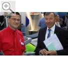 Automechanika Frankfurt 2014 Hans-Peter Gorbach, Leiter Marketing MAHA und Winfried Hummel Geschftsfher des ASA Verband. Maha 