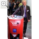 TROST Schau 2015 Werner Arpogaus am neuen TEXA Klimaservicegert 705R OFF ROAD.  