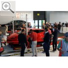autopromotec 2015 CORGHI auf der Autopromotec 2015 - R.E.M.O. die automatische Achsvermessung, vorgefhrt am brandneuen Lamborghini HURACAN. Corghi 