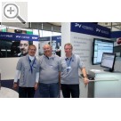 PV LIVE! 2015 in Hannover Auf der PV LIVE! 2015 - PV: KOMPASS Team Andreas Schuffenhauer, Ferda Kpcoglu und Herbert Hecken (v.l.n.r.).  