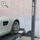 Impressionen von der Automechanika 2016. BlitzRotary Achsmessarbeitsplatz mit Rotary Viersulenbhne, empfohlen von Mercedes.  