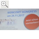 COPARTS Profi Service Tage 2016 in Göttingen. Hinweis auf den Werkstatt Kongress 2017 während der COPARTS Profi Service Tage 2017.  