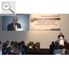 Autopromotec 2017 in Bologna. Mauro Severi, President des AICA, dem Italienischen Verband der Werkstattausrüster, anlässlich der Autopromotec Eröffnungskonferenz 2017.  