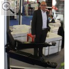 Autopromotec 2017 in Bologna. Frank von der Crone, Geschäftsführer CONSUL, an der CONSUL Transporterbühne.  