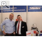 STAHLGRUBER Leistungsschau 2017 in Nürnberg Am Stand von STIRIUS auf der STAHLGRUBER Leistungsschau 2017 in Nürnberg - Gerrit Stier, STIRIUS und Ralf Dahlke, Leitung STAHLGRUBER TSC Bad Hersfeld.  