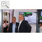 Automechanika Frankfurt 2018 Søren Dyøe Madsen, Eigentümer und CEO Stenhøj A/S und Prüftechnik Manager Robin Spaans. Autop 