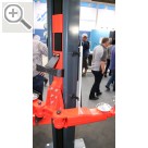 Automechanika Frankfurt 2018 NEU: AUTOPSTENHOJ Zweisäulenbühne: Tragarmsatz wechselbar! Tragarmarretierung gekapselt und so vor Schmutz geschützt. Autop 