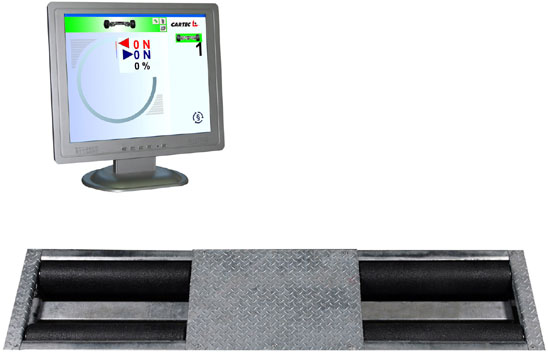 PC- und Druck-Versionen für neuen Pkw Bremsprüfstand BDE 2205 von Cartec.