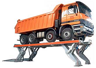 Finkbeiner Universal-Fahrschinen-Hebebühne mit Senkrechthub