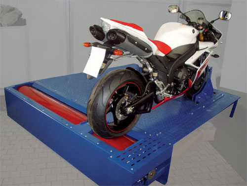 MAHA-Scheitelrollen-Leistungsprüfstand Typ MSR 500 für Motorräder