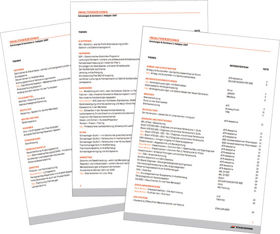 STAHLGRUBER Schulungskatalog für das 2. Halbjahr 2007